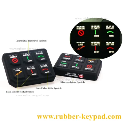 Tastierino tastiera telecomando con membrana in gomma siliconica personalizzato con pulsanti/interruttori/pad