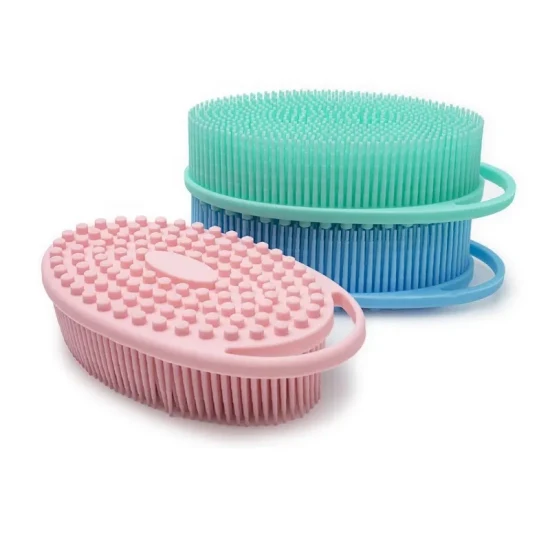 Nuovo prodotto con gancio Scrubber a sfera per il corpo Cintura per scrubber per il corpo in silicone Spazzola per il bagno del bambino Spazzola per la doccia Spazzola per il bagno